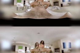 2 Hot Girls Working 1 Huge Cock In Virtual Reality