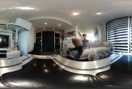 French Teen With Perfect Ass Smoke & Undress in VR 360 by Vic Alouqua