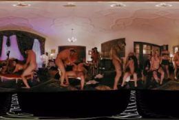 VR 360 Colombian big ballroom orgy