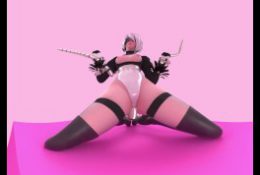 NIER AUTOMATA 2B TEASED BY TENTACLES 4K VR ANIMATION BY LIKKEZG