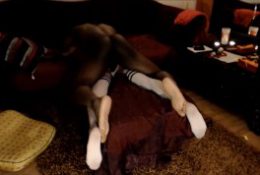 black dick and white socks 2 Ruthless macho fucker use her new little whore