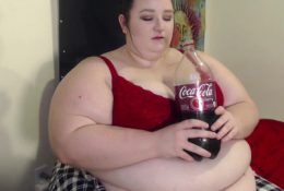 SSBBW Chugging and Burping | 2-Liter Soda Bloat | Veronika Jade