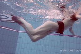 Roxalana hot redhead pool swimming