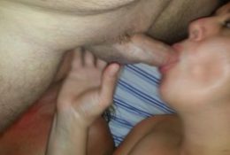 Sleeping BBW wife gets fucked hard by husband using many dildos and toys.