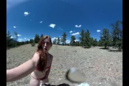 freckledRED Pees In Public On 360 VR Camera