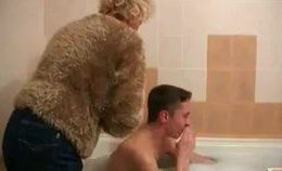 Hot Russian Blonde Mommy And Not Stepson Sex Bath Fun