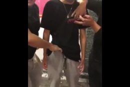 Hung Guy Lets His Friend Jerks Him Off in Public (Watch Til The End)