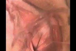 Camera films orgasm inside the vagina