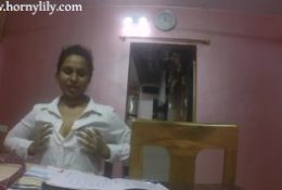slutty indian secretary gets horny in the office