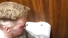 Dirty slag gets Fucked in toilet