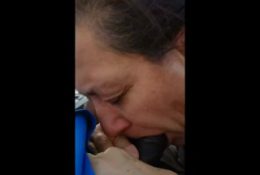Hungry For Cock, Granny Sucking BBC Till Cum Filled My Mouth