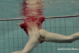 Swimming pool action with Katya hot Russian babe