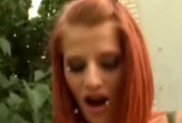 Kinky redhead slut lactating