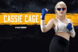 Blonde Babe Zazie Skymm As Cassie Cage Getting Her Ass Fucked Hard