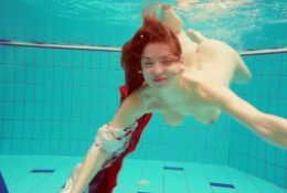 Sexy teens naked underwater swimming stripping